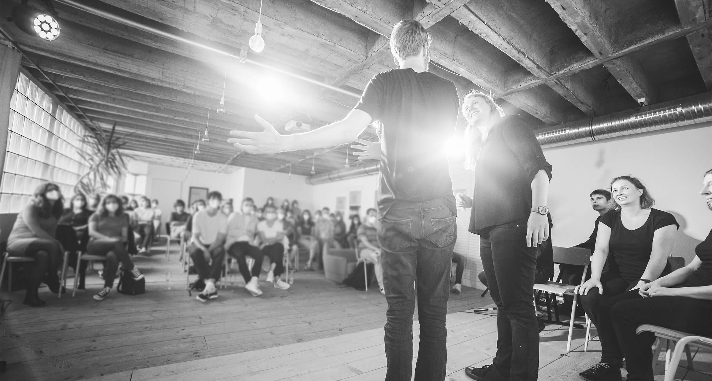 Peng! Stark-Strom-Impro – in der Trafostation Münster am 2. Juli 2021 Peng! Stark-Strom-Impro – in der Trafostation Münster am 2. Juli 2021